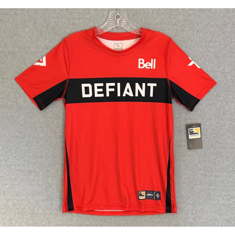 NEW Staple Overwatch League Toronto Defiant Jersey Kids L 14/16 Short Sleeve